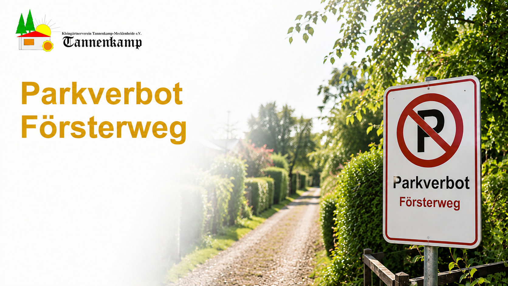 Parkverbot am Försterweg